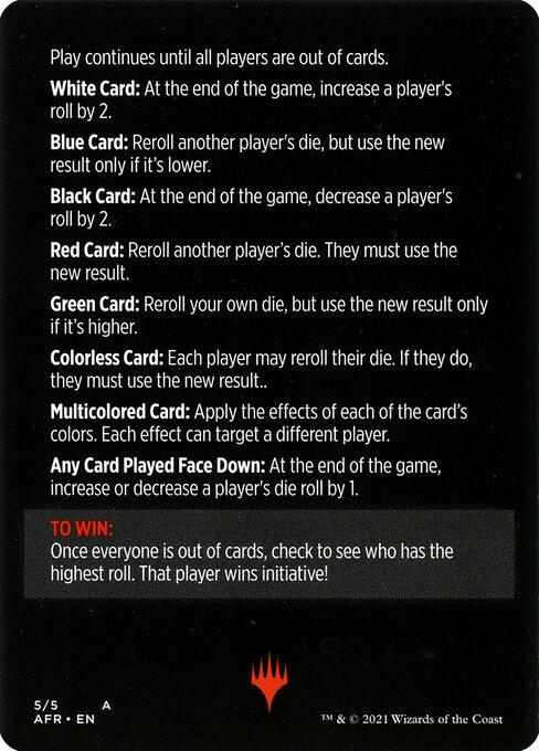 Roll for Initiative // Roll for Initiative (cont'd) - Verso