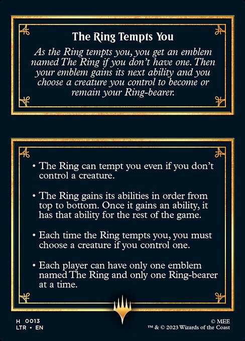 The Ring // The Ring Tempts You - Verso