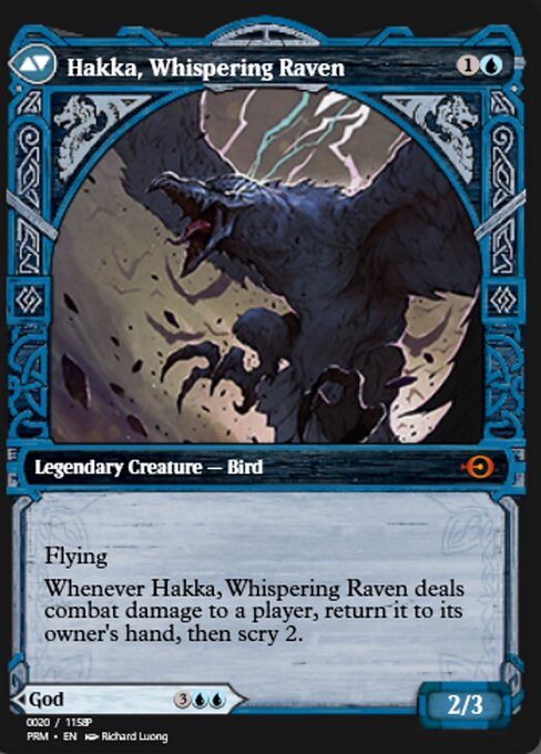 Alrund, God of the Cosmos // Hakka, Whispering Raven - Verso