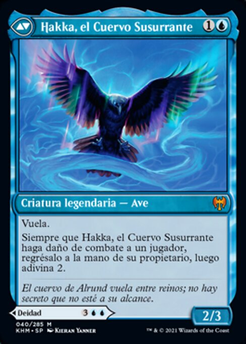 Alrund, God of the Cosmos // Hakka, Whispering Raven - Verso