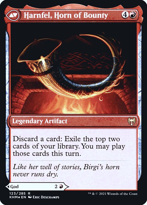 Birgi, God of Storytelling // Harnfel, Horn of Bounty - Verso