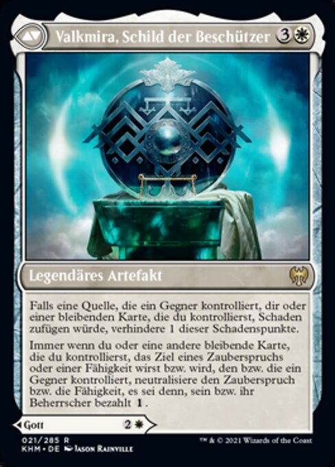 Reidane, God of the Worthy // Valkmira, Protector's Shield - Verso