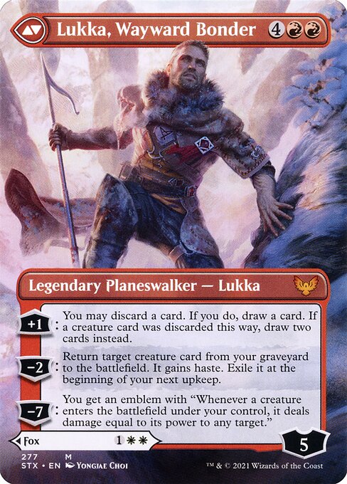 Mila, Crafty Companion // Lukka, Wayward Bonder - Verso