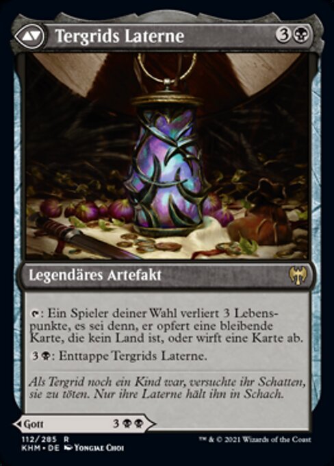 Tergrid, God of Fright // Tergrid's Lantern - Verso