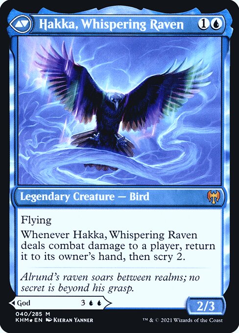 Alrund, God of the Cosmos // Hakka, Whispering Raven - Verso