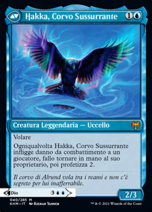 Alrund, God of the Cosmos // Hakka, Whispering Raven - Verso