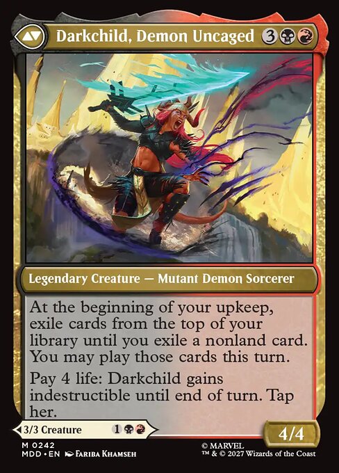 Magik, Illyana Rasputin // Darkchild, Demon Uncaged - Verso