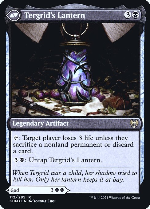 Tergrid, God of Fright // Tergrid's Lantern - Verso