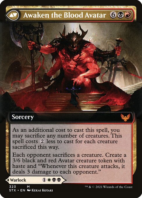Extus, Oriq Overlord // Awaken the Blood Avatar - Verso