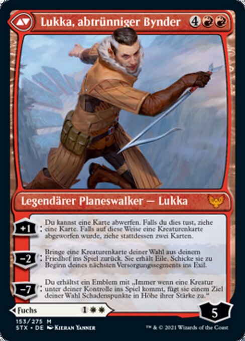 Mila, Crafty Companion // Lukka, Wayward Bonder - Verso
