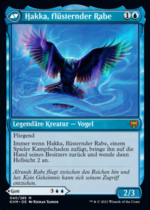 Alrund, God of the Cosmos // Hakka, Whispering Raven - Verso