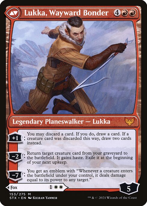 Mila, Crafty Companion // Lukka, Wayward Bonder - Verso