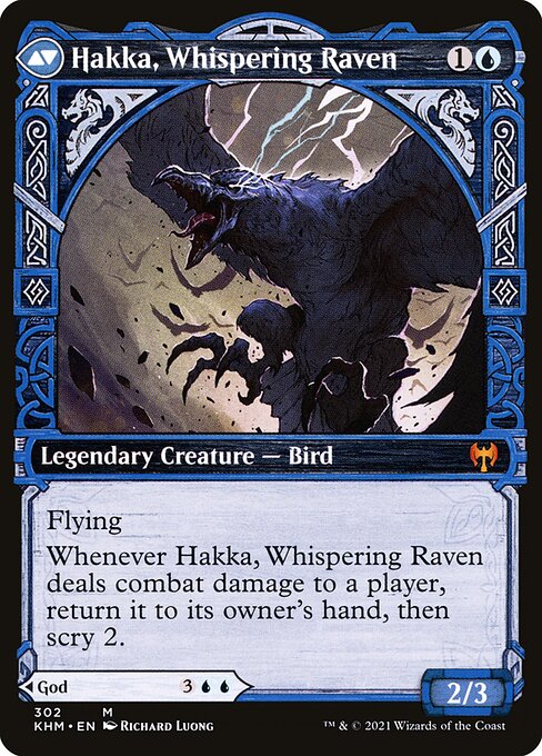 Alrund, God of the Cosmos // Hakka, Whispering Raven - Verso