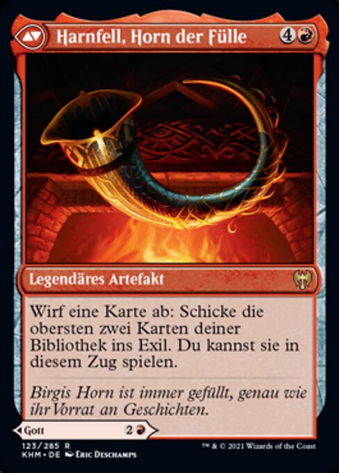 Birgi, God of Storytelling // Harnfel, Horn of Bounty - Verso