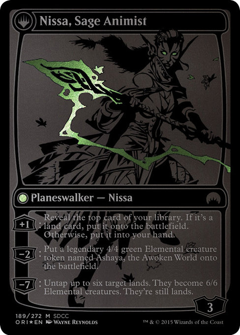 Nissa, Vastwood Seer // Nissa, Sage Animist - Verso