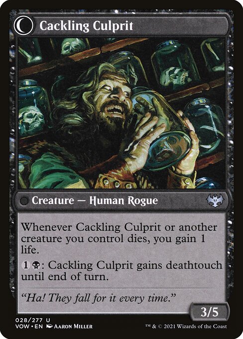 Panicked Bystander // Cackling Culprit - Verso