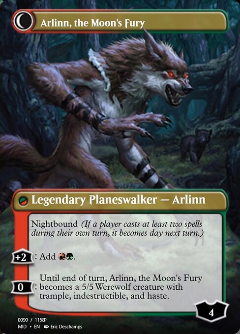 Arlinn, the Pack's Hope // Arlinn, the Moon's Fury - Verso