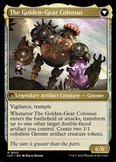 Tetzin, Gnome Champion // The Golden-Gear Colossus - Verso