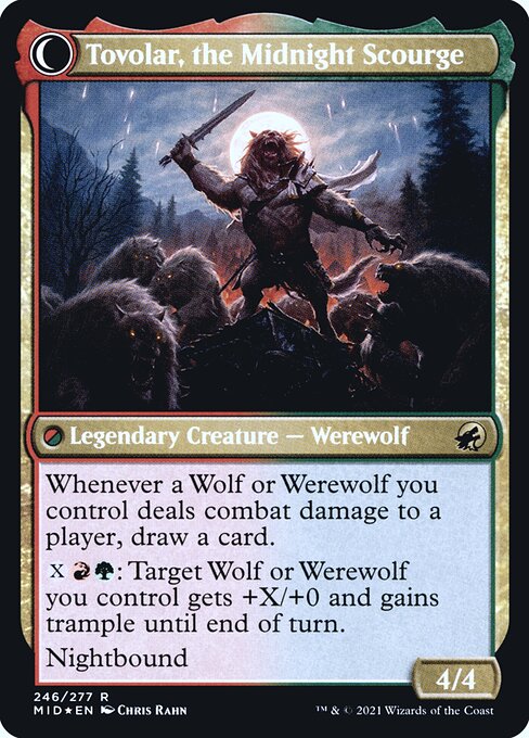 Tovolar, Dire Overlord // Tovolar, the Midnight Scourge - Verso