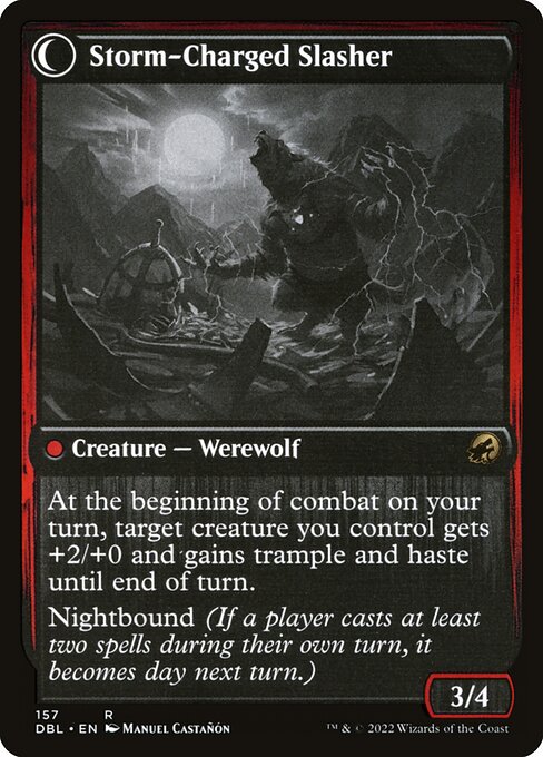 Reckless Stormseeker // Storm-Charged Slasher - Verso