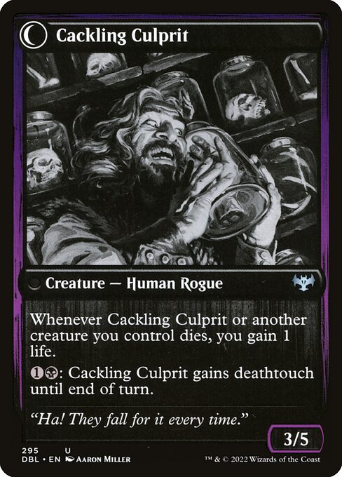 Panicked Bystander // Cackling Culprit - Verso