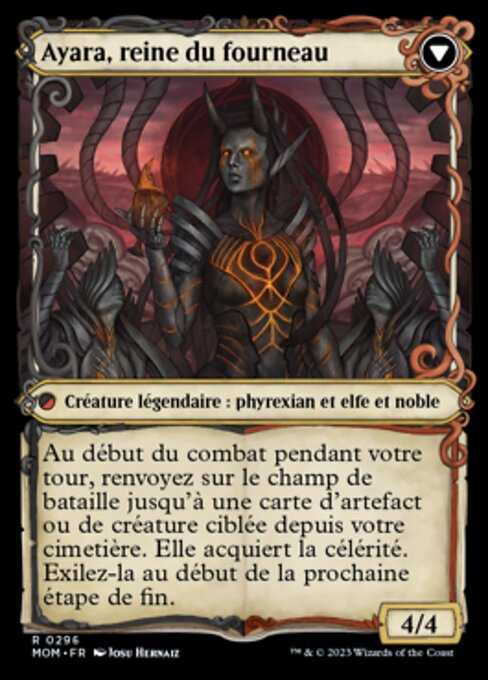 Ayara, Widow of the Realm // Ayara, Furnace Queen - Verso