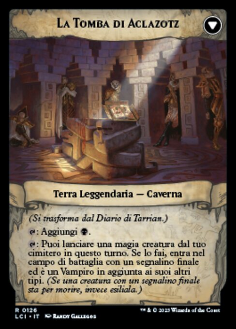 Tarrian's Journal // The Tomb of Aclazotz - Verso