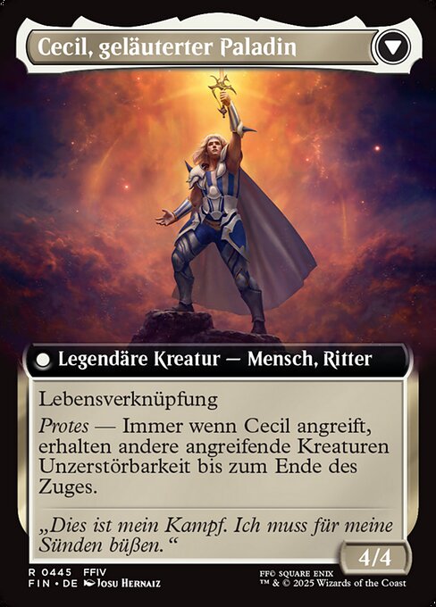 Cecil, Dark Knight // Cecil, Redeemed Paladin - Verso