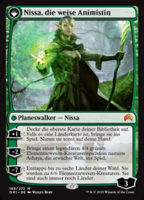Nissa, Vastwood Seer // Nissa, Sage Animist - Verso