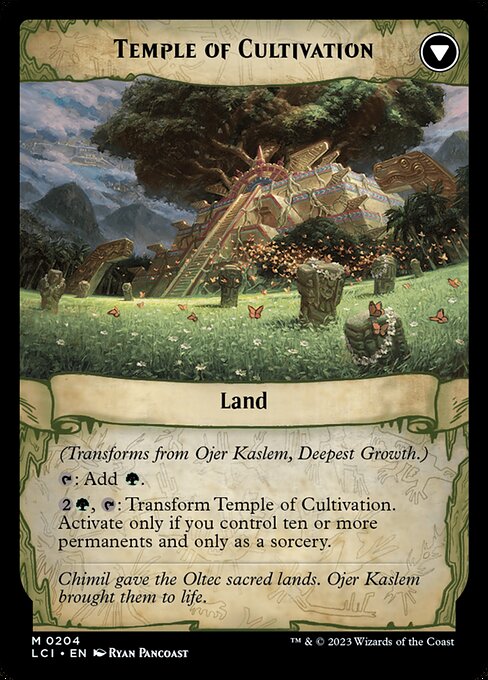 Ojer Kaslem, Deepest Growth // Temple of Cultivation - Verso