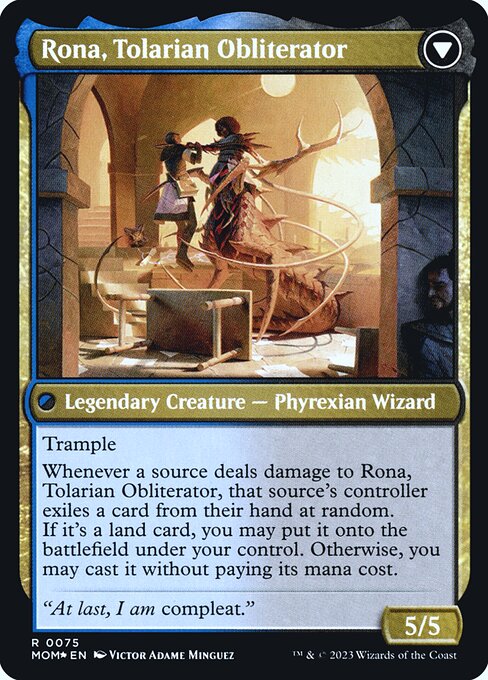 Rona, Herald of Invasion // Rona, Tolarian Obliterator - Verso