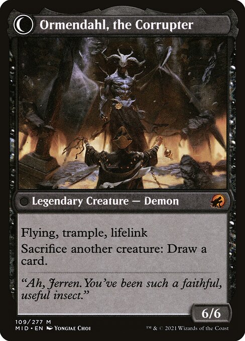 Jerren, Corrupted Bishop // Ormendahl, the Corrupter - Verso