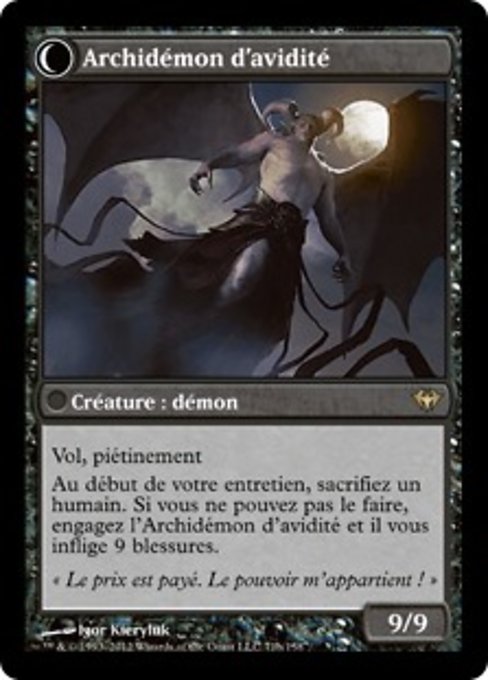 Ravenous Demon // Archdemon of Greed - Verso