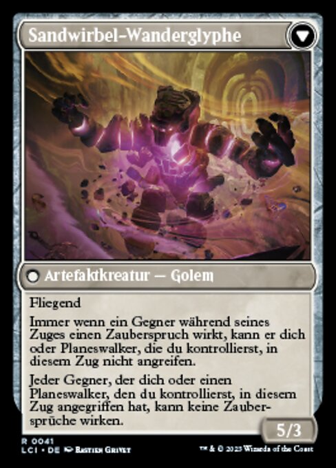 Unstable Glyphbridge // Sandswirl Wanderglyph - Verso