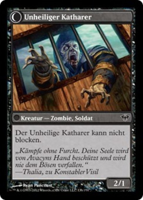 Loyal Cathar // Unhallowed Cathar - Verso