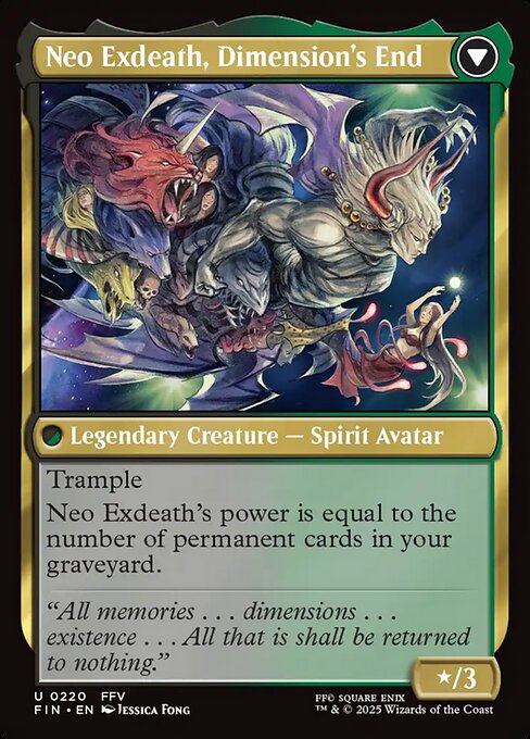 Exdeath, Void Warlock // Neo Exdeath, Dimension's End - Verso