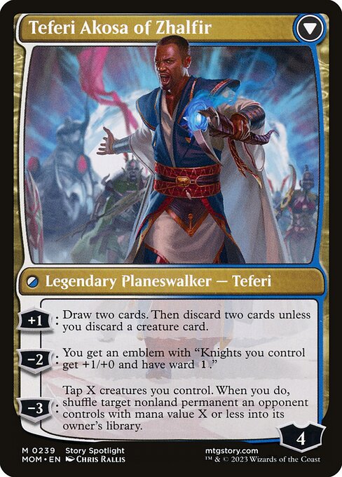 Invasion of New Phyrexia // Teferi Akosa of Zhalfir - Verso