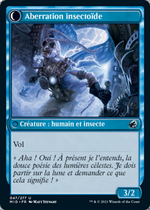 Delver of Secrets // Insectile Aberration - Verso