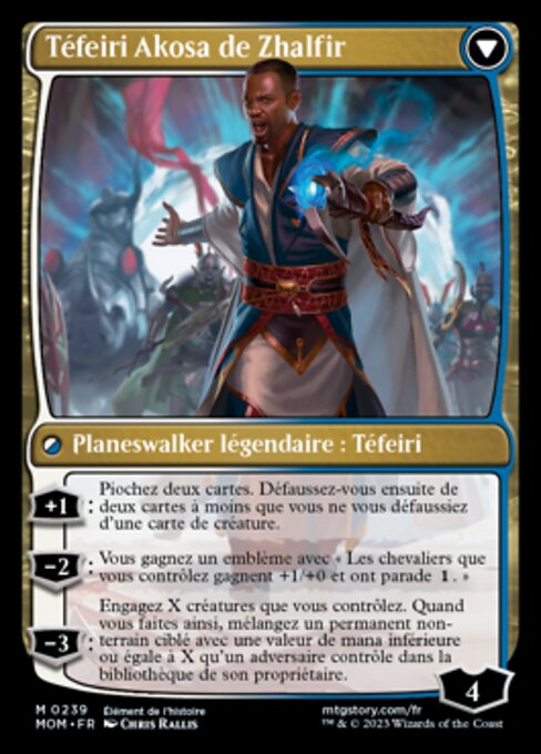 Invasion of New Phyrexia // Teferi Akosa of Zhalfir - Verso