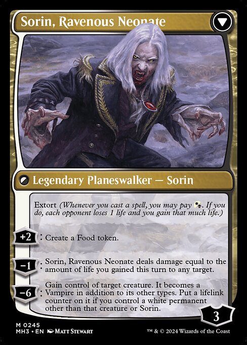 Sorin of House Markov // Sorin, Ravenous Neonate - Verso