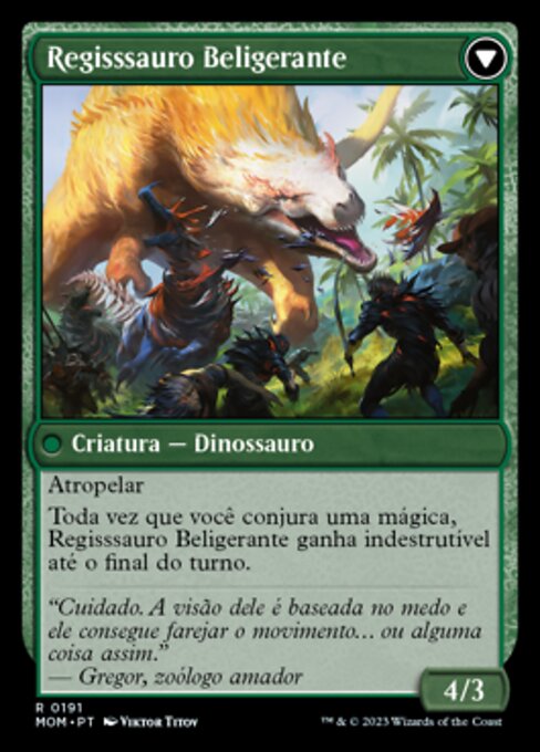 Invasion of Ixalan // Belligerent Regisaur - Verso