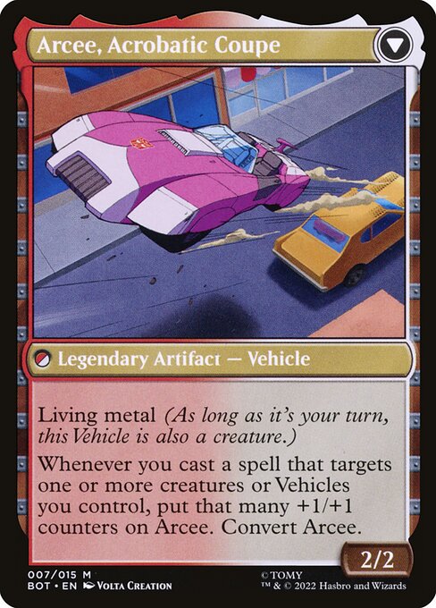 Arcee, Sharpshooter // Arcee, Acrobatic Coupe - Verso