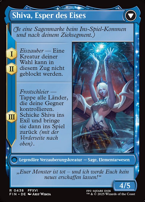 Jill, Shiva's Dominant // Shiva, Warden of Ice - Verso