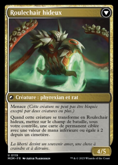 Nezumi Freewheeler // Hideous Fleshwheeler - Verso