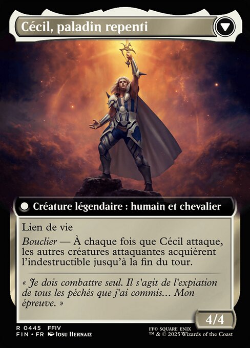 Cecil, Dark Knight // Cecil, Redeemed Paladin - Verso