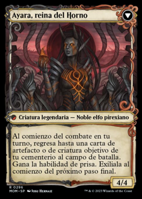 Ayara, Widow of the Realm // Ayara, Furnace Queen - Verso