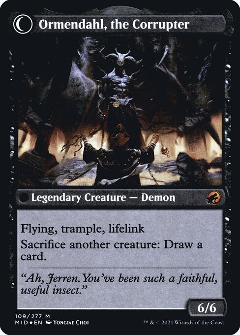 Jerren, Corrupted Bishop // Ormendahl, the Corrupter - Verso
