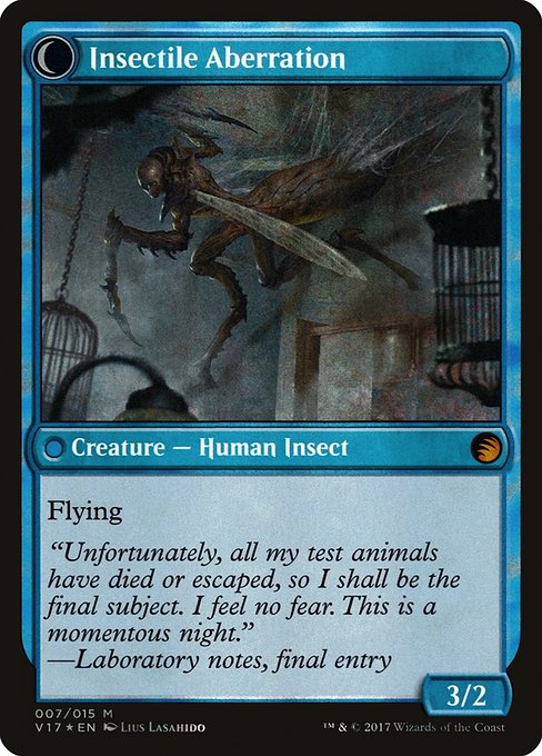 Delver of Secrets // Insectile Aberration - Verso