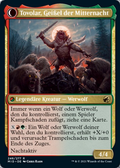 Tovolar, Dire Overlord // Tovolar, the Midnight Scourge - Verso