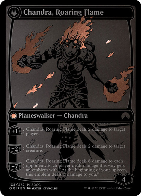 Chandra, Fire of Kaladesh // Chandra, Roaring Flame - Verso